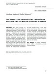 The effects of proposed tax changes on poverty and vulnerable groups in Serbia