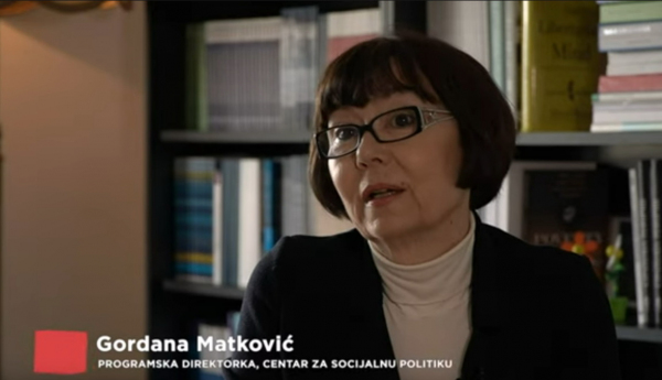Gordana Matković u epizodi serijala 